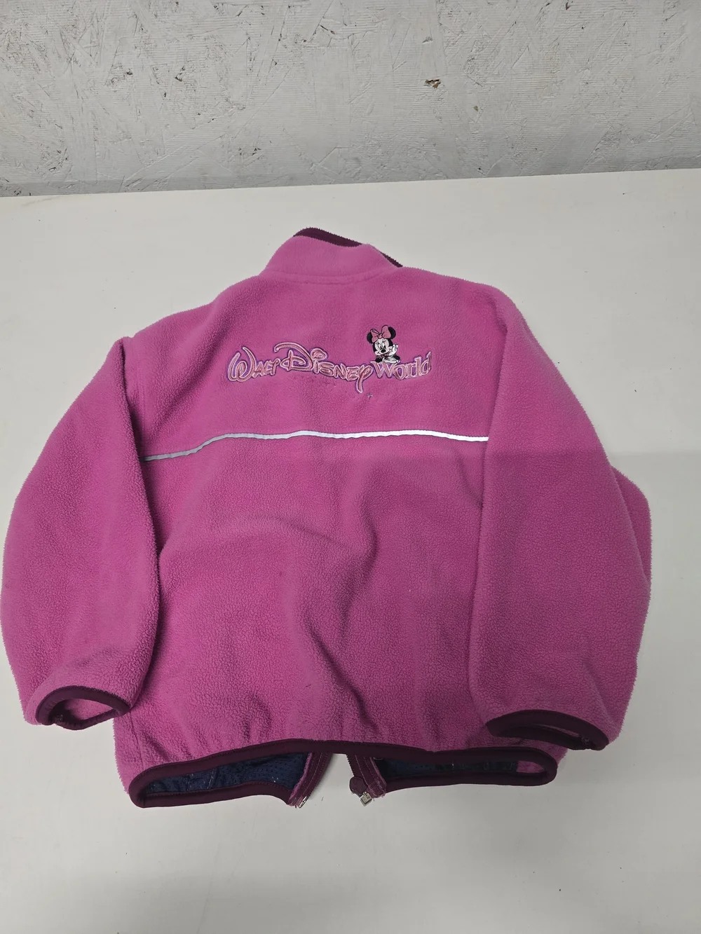 Disney Girls' Bright Pink & Plum Fleece Puffer Jacket